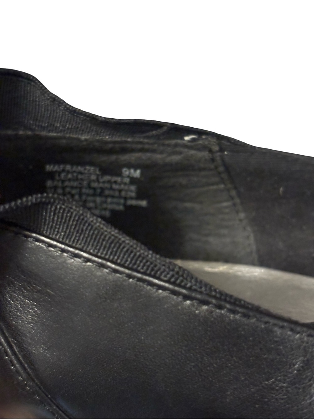 Anne Klein Black Leather Mary Jane Minimalist Preppy Office Career Flats Size 9 - Picture 7 of 8